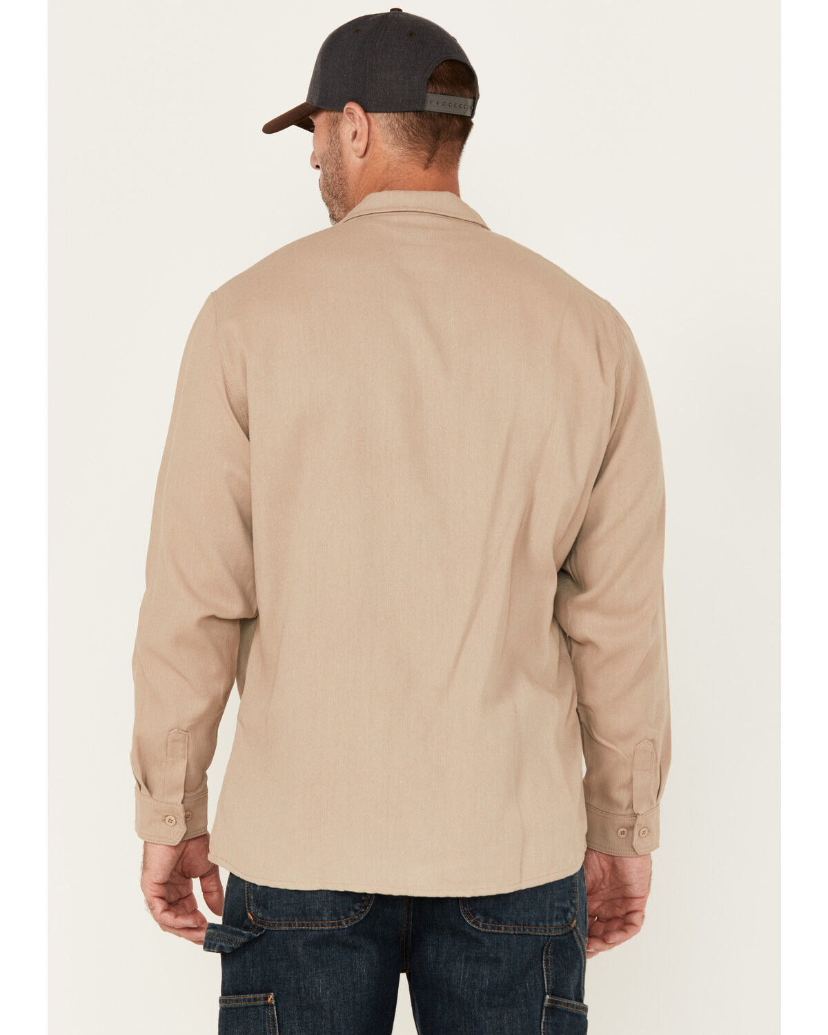 Image #4 - Lapco Men's FR Modern Uniform Long Sleeve Button-Down Work Shirt, Khaki, hi-res