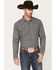 Image #1 - Blue Ranchwear Men's Jasper Heather Long Sleeve Snap Flannel Shirt, Black, hi-res