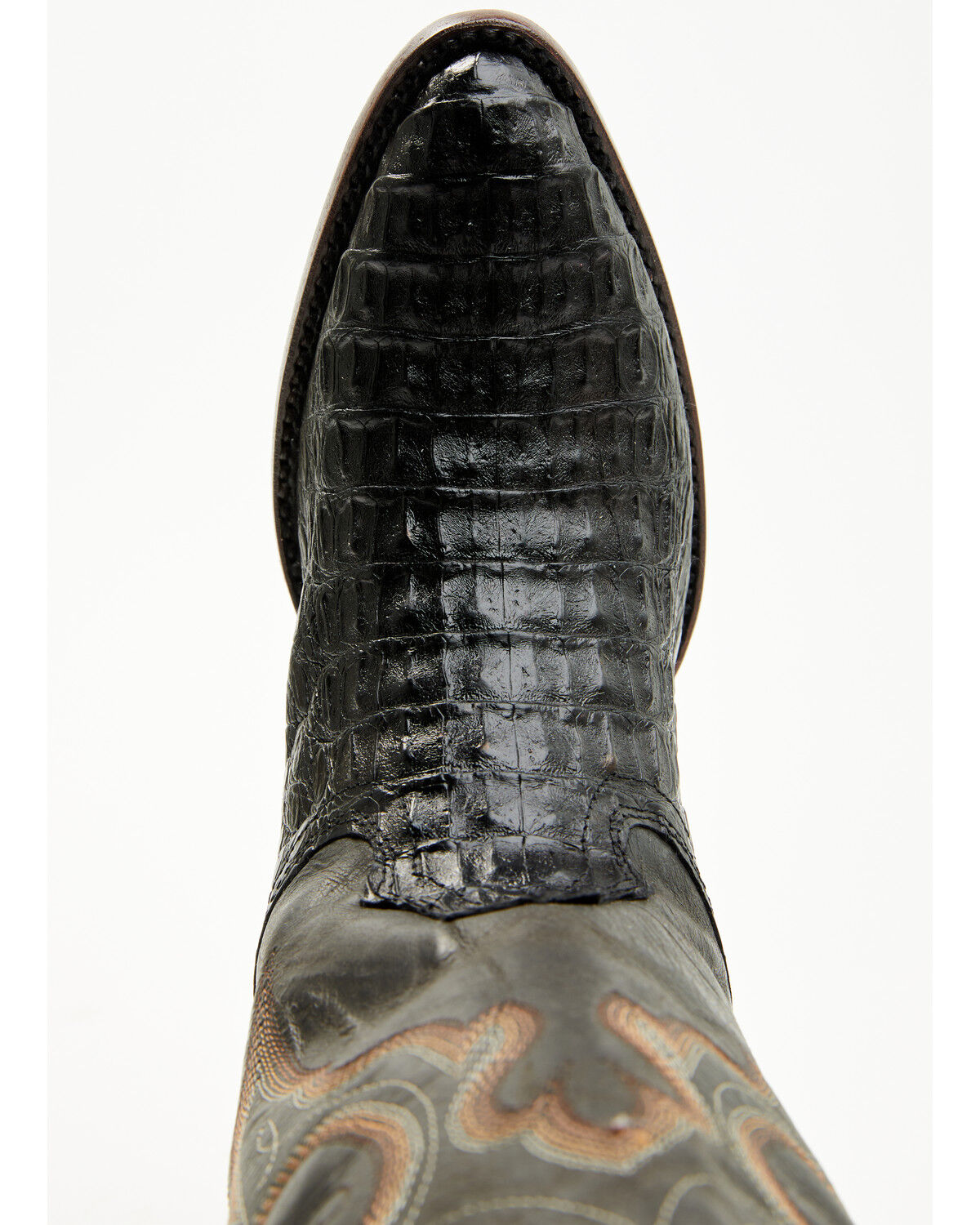 Image #6 - Shyanne Women's Layla Exotic Caiman Western Boots - Round Toe, Black, hi-res