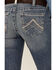 Image #4 - Ariat Women's R.E.A.L. Mid Rise Icon Stackable Straight Stretch Denim Riding Jeans, Indigo, hi-res