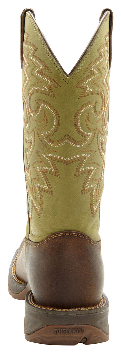 Image #14 - Durango Men's Rebel Western Performance Boots - Broad Square Toe, Coffee, hi-res