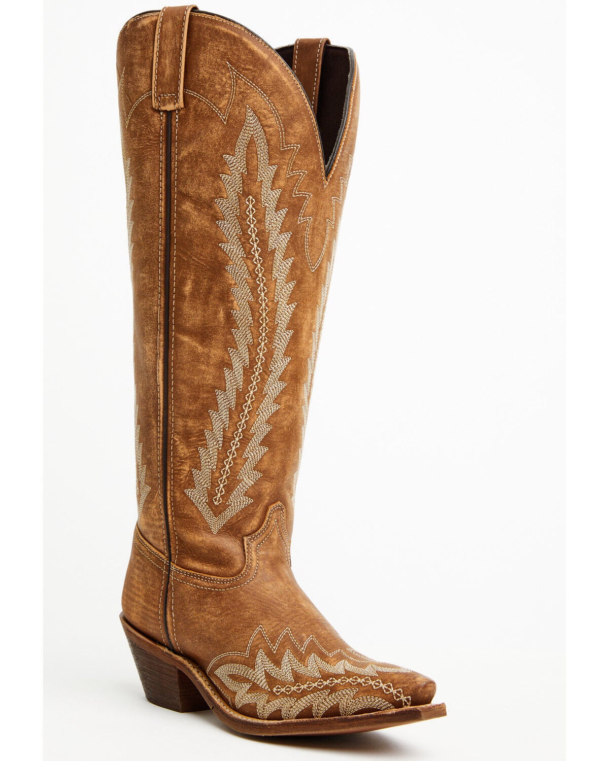 Image #1 - Laredo Women's Roxelle Tall Western Boots - Snip Toe, Honey, hi-res