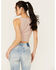 Image #4 - Cleo + Wolf Women's Aurora Embroidered Henley Rib Knit Tank, Bark, hi-res