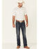 Image #2 - Cowboy Hardware Men's Dash Diamond Geo Print Short Sleeve Snap Western Shirt , White, hi-res