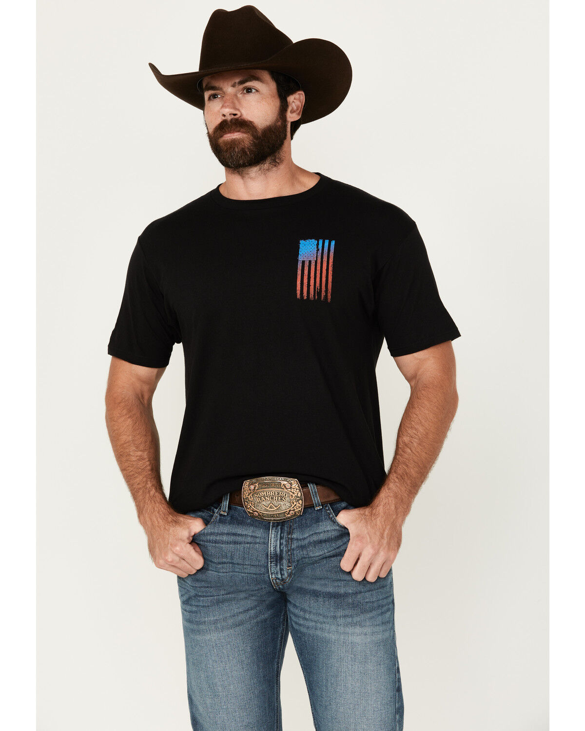 Image #2 - Howitzer Men's Allegiance Short Sleeve Graphic T-Shirt, Black, hi-res