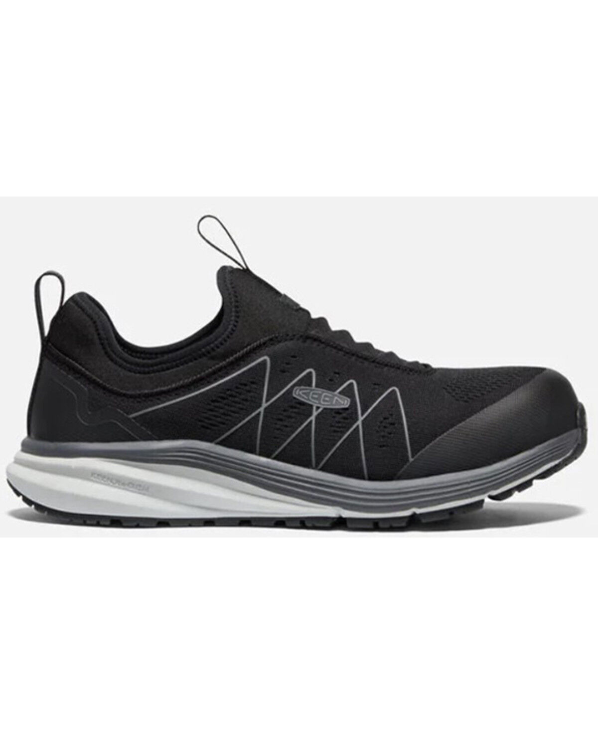 Image #2 - Keen Men's Vista Energy Shift Lace-Up Work Sneakers - Carbon Toe, Black, hi-res