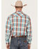 Image #4 - Roper Men's Classic Large Plaid Print Long Sleeve Pearl Snap Western Shirt , White, hi-res