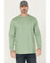 Image #2 - Ariat Men's FR Skull Logo Long Sleeve Graphic Work Shirt, Green, hi-res