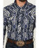 Image #3 - Rock & Roll Denim Men's Tek Southwestern Print Long Sleeve Pearl Snap Western Shirt, Blue, hi-res