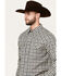 Image #2 - Moonshine Spirit Men's Durango Plaid Print Long Sleeve Snap Western Shirt, Navy, hi-res