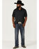 Image #2 - RANK 45® Men's Rowel Camo Print Performance Polo Shirt , Black, hi-res