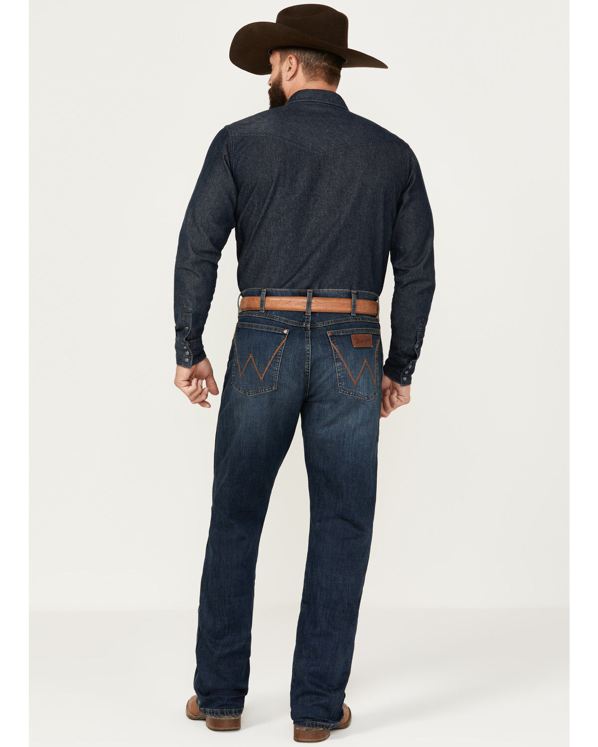 Image #3 - Wrangler Retro Men's Dellwood Medium Wash Relaxed Bootcut Stretch Denim Jeans - Tall, Medium Wash, hi-res