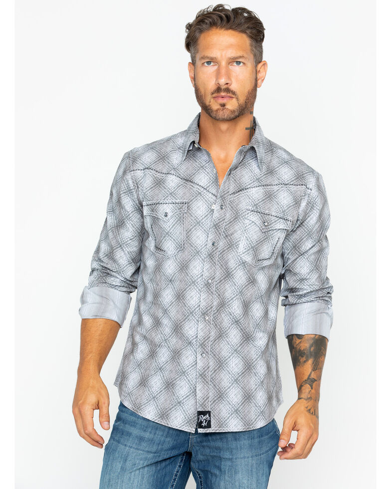 Wrangler Rock 47 >> Rock 47 By Wrangler Men S Plaid Long Sleeve Western Shirt Country Wrangler Rock 47 >> Rock 47 By Wrangler Men S Plaid Long Sleeve Western Shirt Country