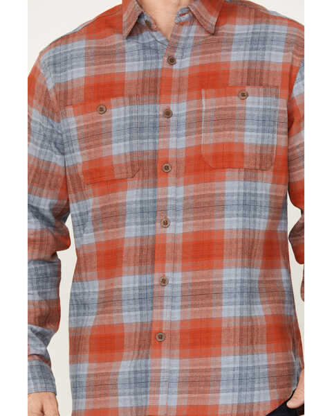 Image #3 - Dakota Grizzly Men's Grant Plaid Button Down Western Flannel Shirt, Blue/red, hi-res