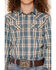 Image #3 - Cody James Boys' Niagra Falls Plaid Print Long Sleeve Snap Western Shirt, Blue, hi-res