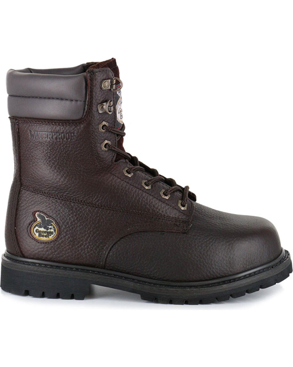 Image #2 - Georgia Boot Men's 6" Oiler Work Boots - Steel Toe, Brown, hi-res