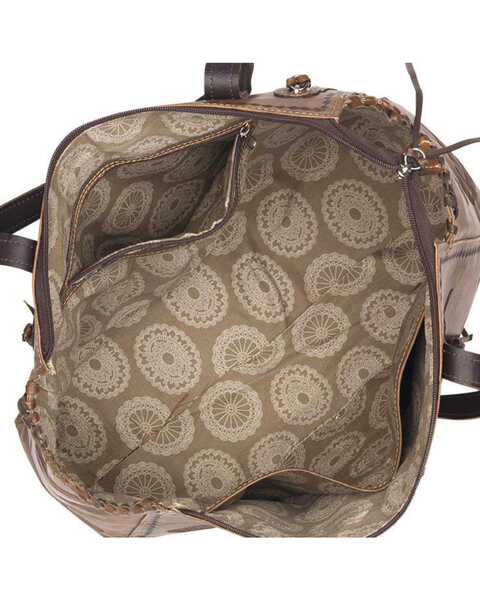 Image #4 - American West Women's Brown Sacred Bird Concealed Carry Tote , Distressed Brown, hi-res