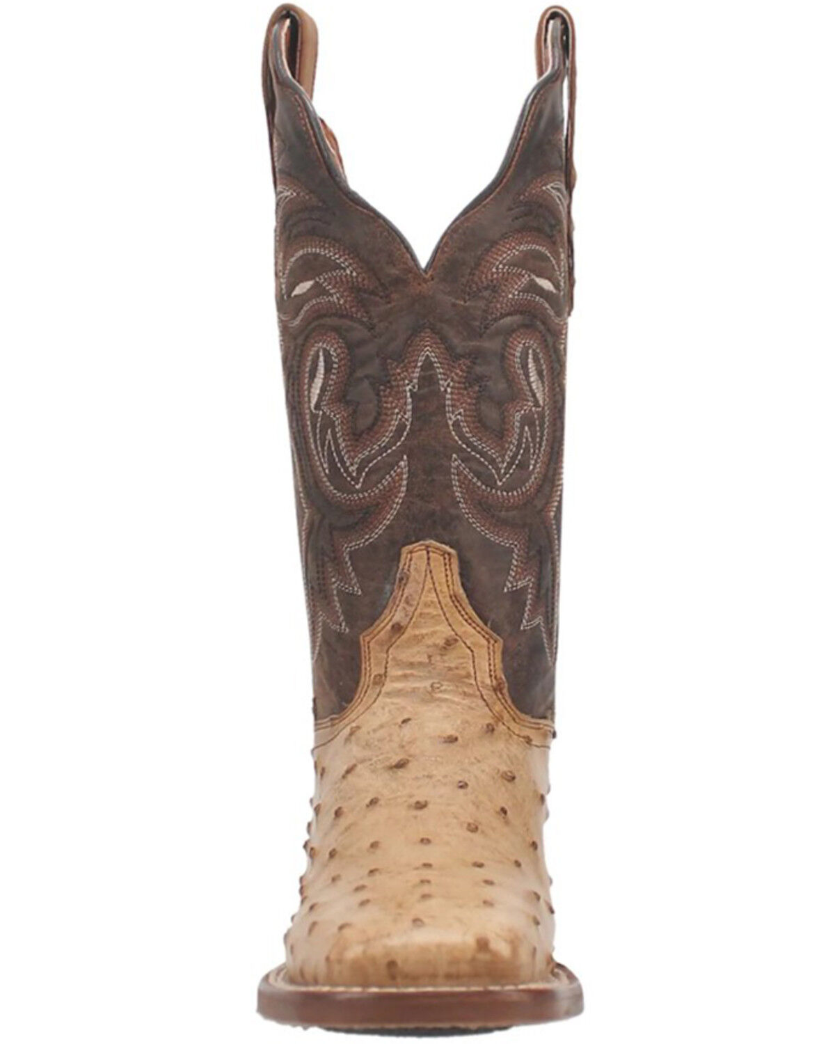 Image #4 - Dan Post Women's Exotic Full Quill Ostrich Western Boots - Broad Square Toe, Taupe, hi-res
