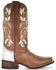 Corral Women's Honey Floral Western Boots - Square Toe, Tan, hi-res