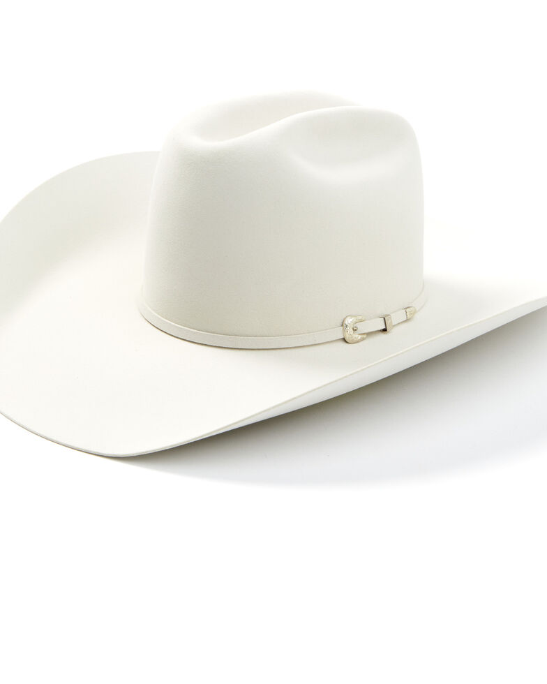 Atwood 100X Silverbelly Low Cattleman Beaver Felt Western Hat, Silver Belly, hi-res