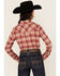 Image #4 - Wrangler Retro Women's Apple Butter Plaid Print Long Sleeve Pearl Snap Flannel Shirt, Rust Copper, hi-res