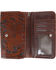 M & F Western Women's Floral Leather Smartphone & Card Holder Wristlet, Brown, hi-res