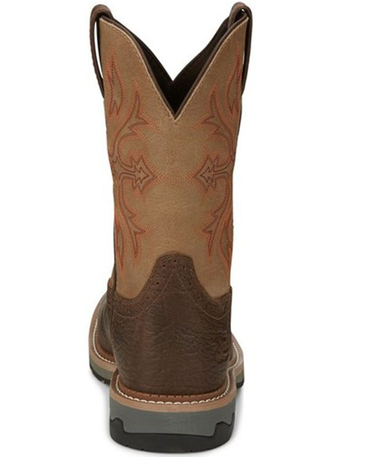 Image #5 - Justin Men's Bolt Western Work Boots - Composite Toe, Pecan, hi-res