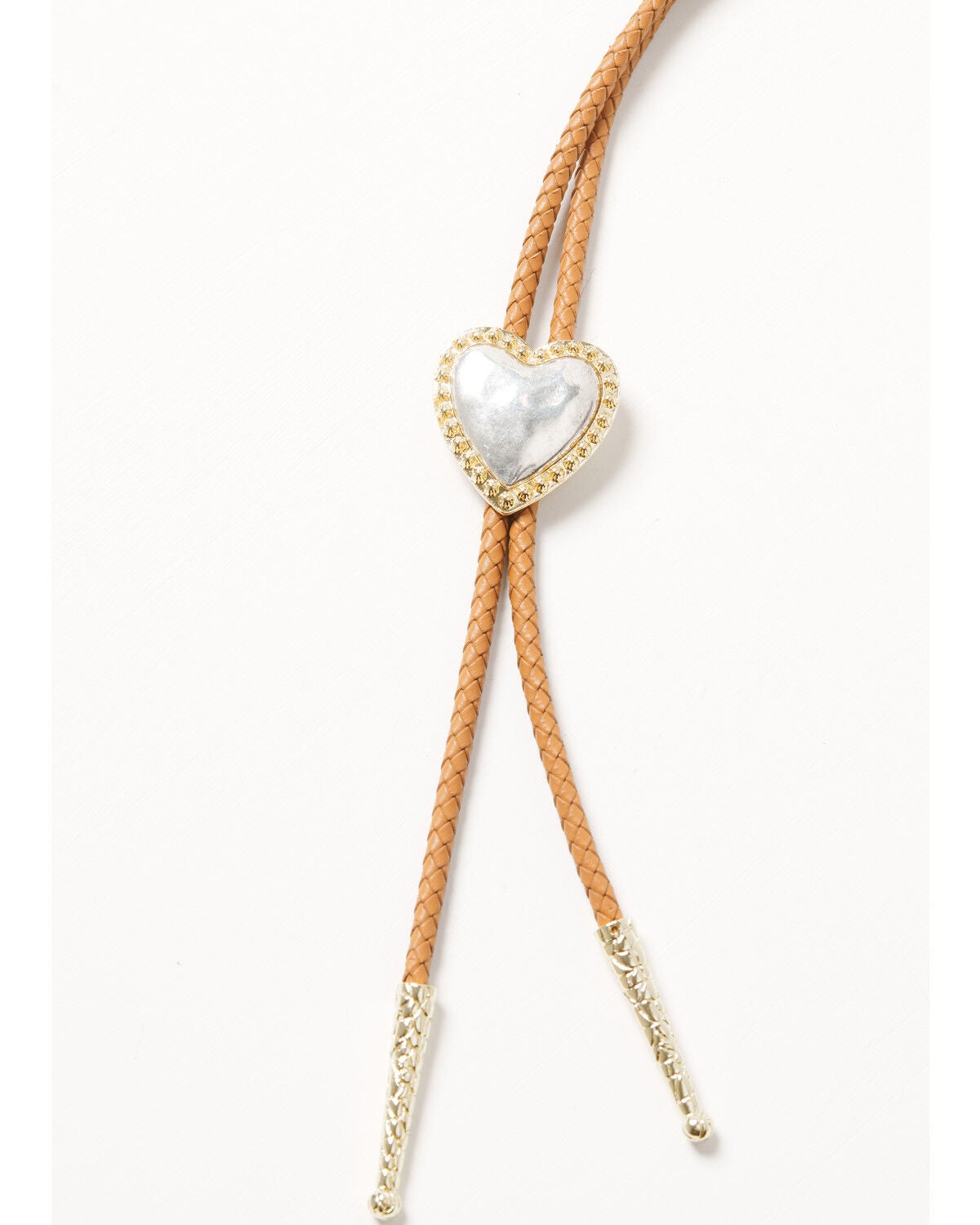 Shyanne Women's Western Muse 2-Ton Heart Concho Bolo Tie, Gold, hi-res