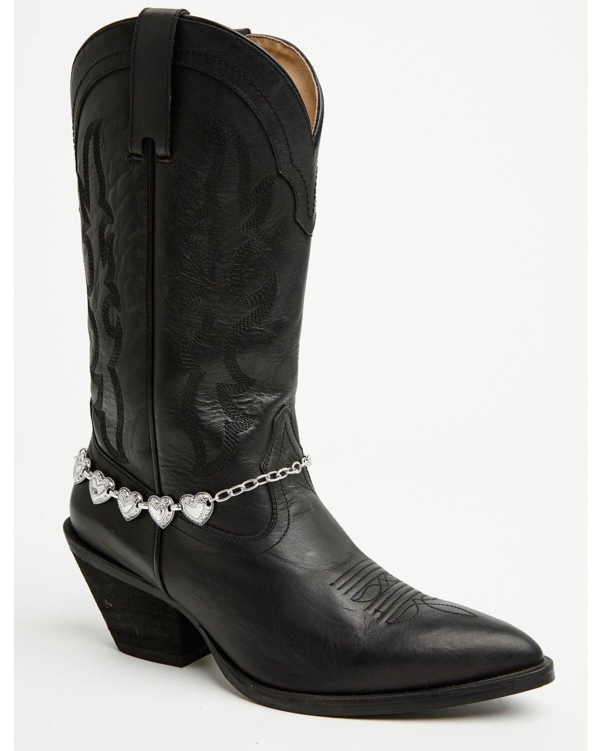 Shyanne Women's Metal Hearts Boot Accessory, Grey, hi-res