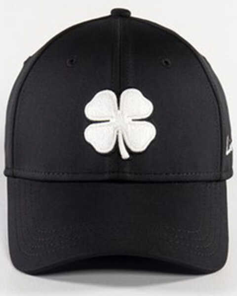 Black Clover Men's #41 Premium White Lucky Logo Flex-Fit Ball Cap , Black, hi-res