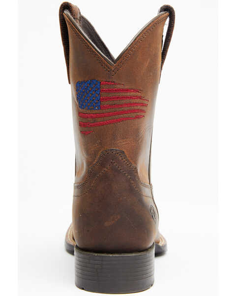 Ariat Boys' American Pride Western Boots - Square Toe, Brown, hi-res