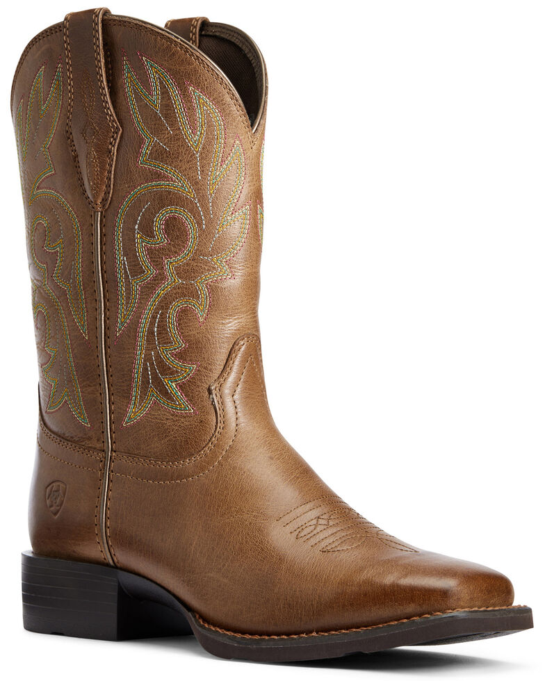 Ariat Women's Cattle Drive Western Boots - Square Toe, Brown, hi-res