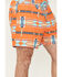 Image #2 - Panhandle Men's Southwestern Print Stretch Board Shorts, Orange, hi-res
