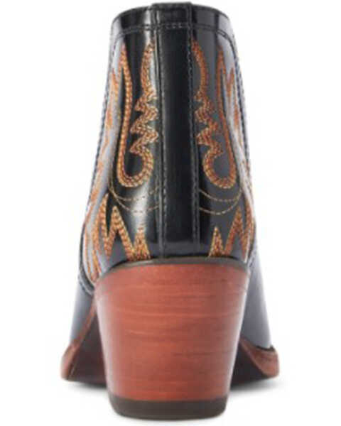 Image #3 - Ariat Women's Dixon Patent Spade Western Booties - Snip Toe, Black, hi-res