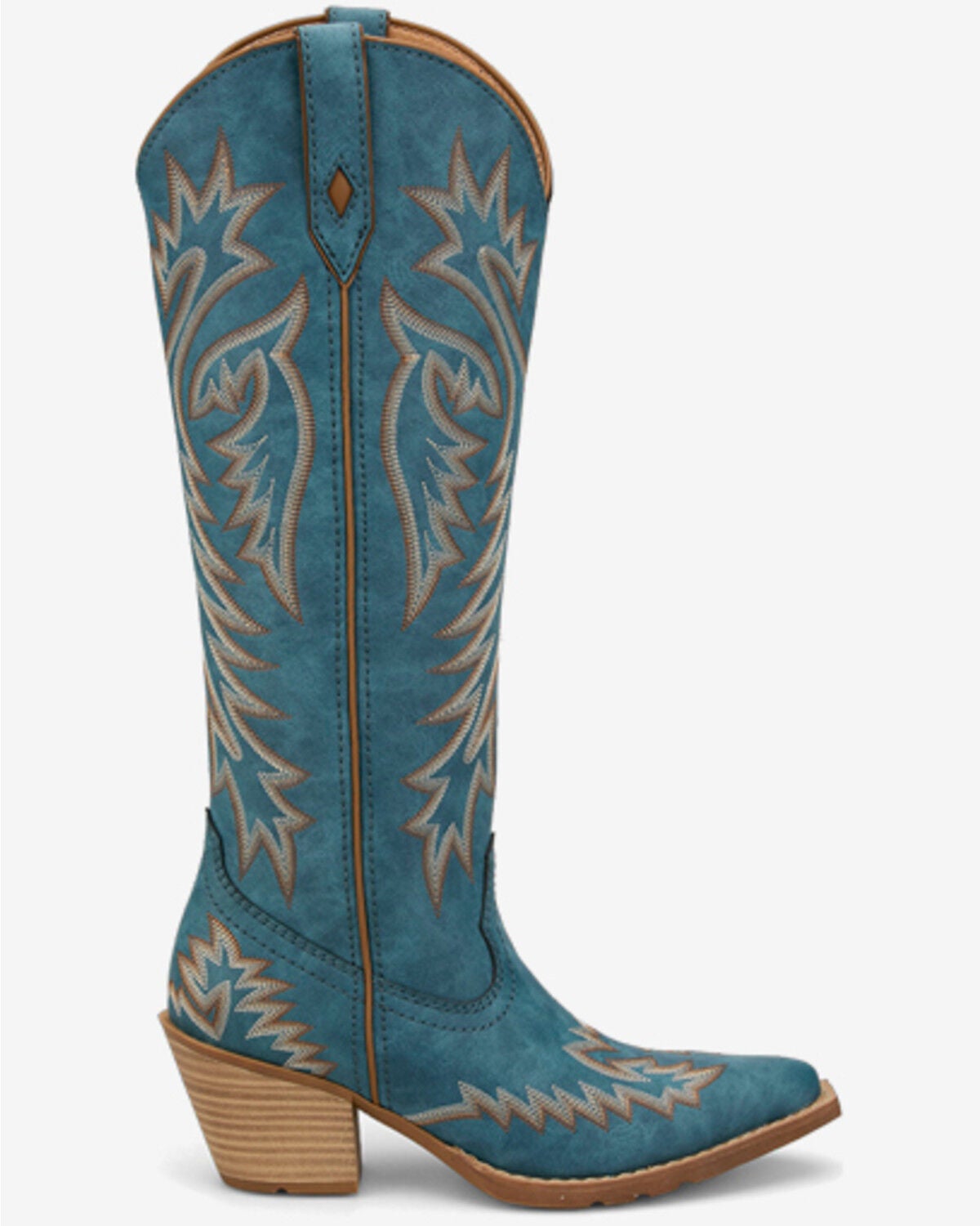 Image #2 - Justin Women's Paloma Western Boots - Snip Toe, Blue, hi-res