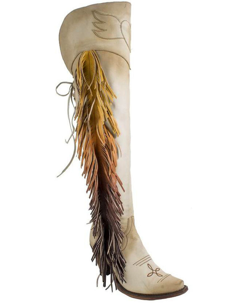 Junk Gypsy by Lane Women's Spirit Animal Tall Boots - Snip Toe , Cream, hi-res