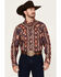 Image #1 - Rock & Roll Denim Men's Tek Southwestern Striped Long Sleeve Snap Western Shirt, Multi, hi-res