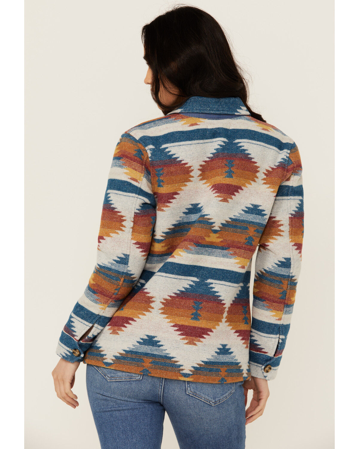 Image #4 - Idyllwind Women's Southwestern Print Shacket, Indigo, hi-res
