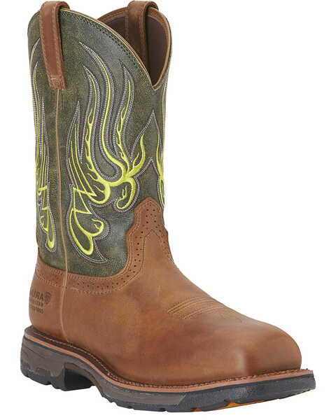 Ariat Men's WorkHog® Mesteno Waterproof Work Boots - Composite Toe, Rust, hi-res