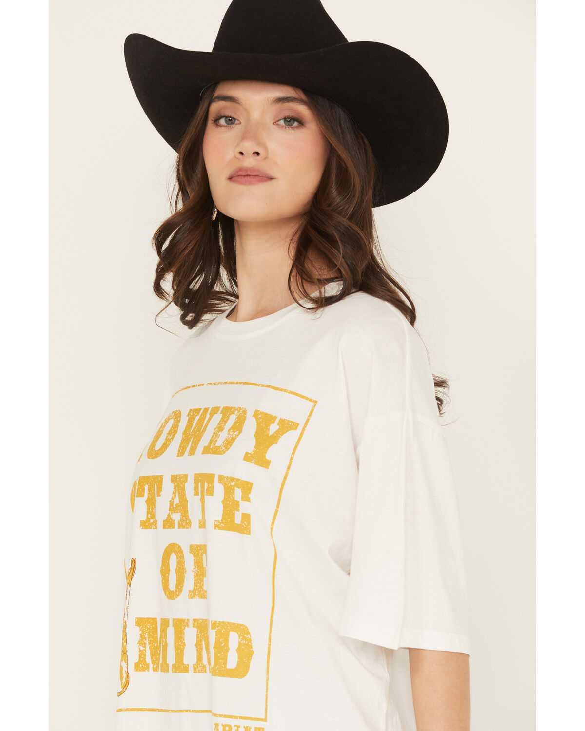 Image #2 - Ariat Women's Howdy Mind Short Sleeve Graphic Tee, Cream, hi-res