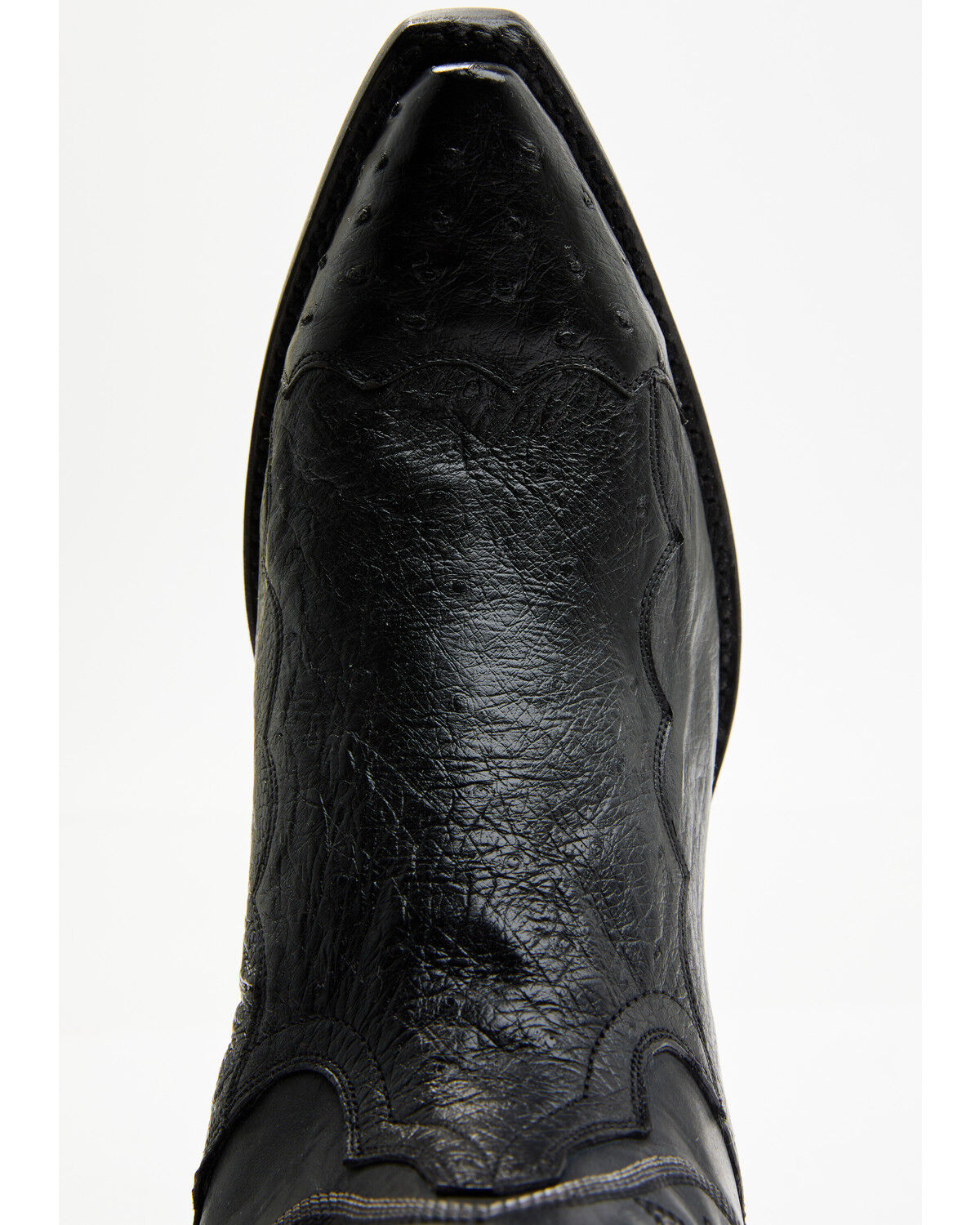 Image #6 - Dan Post Men's Exotic Ostrich Western Boots - Snip Toe, Black, hi-res