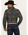 Image #4 - Gibson Trading Co Men's Crazy Paisley Print Long Sleeve Snap Western Shirt, Teal, hi-res