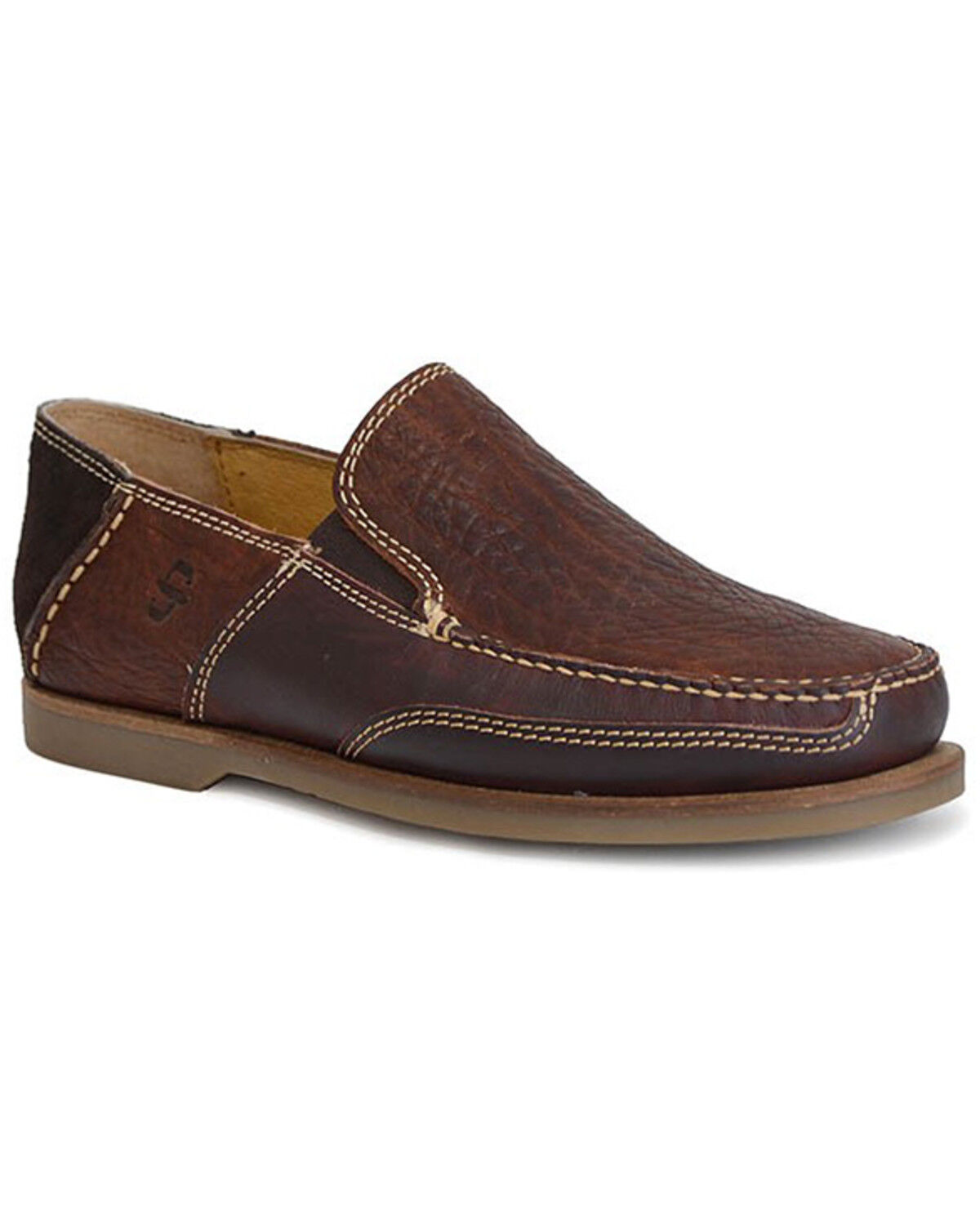 Image #1 - Stetson Men's Chance Slip-On Casual Shoe - Moc Toe, Brown, hi-res
