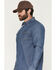 Image #2 - Cody James Men's FR Playa Ripstop Denim Long Sleeve Snap Work Shirt, Light Wash, hi-res