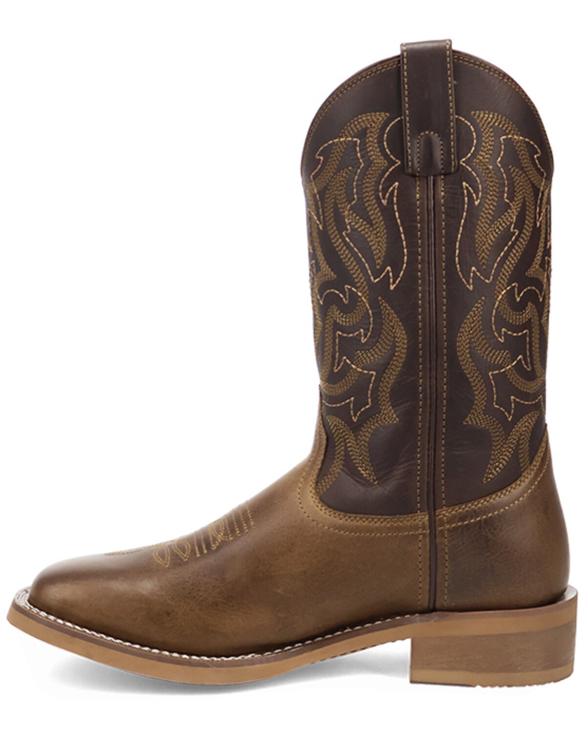 Image #3 - Laredo Men's Chisholm Performance Western Boots - Broad Square Toe, Brown, hi-res