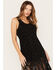 Image #3 - Wonderwest Women's Fringe Hem Mini Dress, Black, hi-res