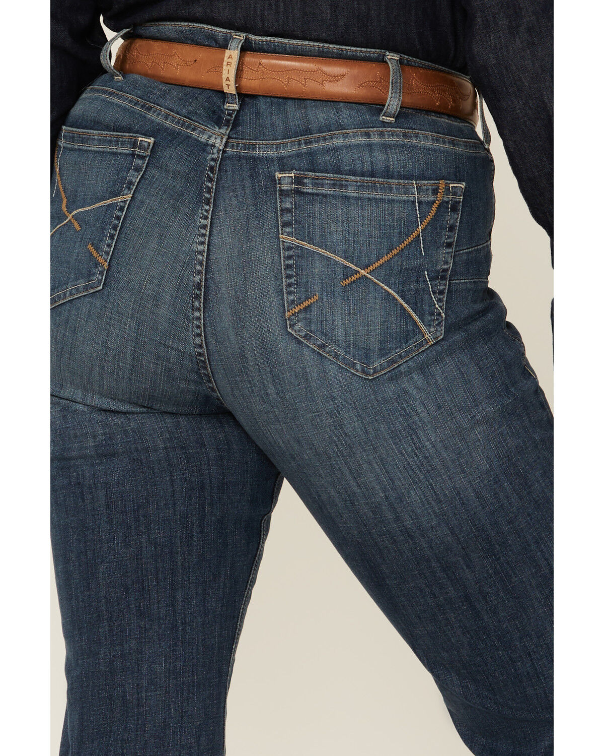 Image #4 - Ariat Women's Dark Wash Ella Bootcut Denim Jeans - Plus, Dark Wash, hi-res