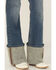 Image #2 - Shyanne Women's Harden Medium Wash High Rise Trouser Tall Cuff Comfort Stretch Denim Jeans, Medium Wash, hi-res