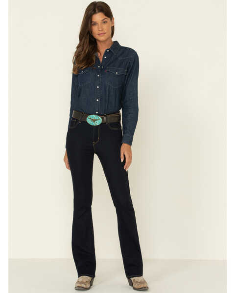 Image #1 - Levi's Women's Dark Horse High Rise 725 Bootcut Jeans  , Blue, hi-res