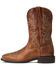 Image #2 - Ariat Men's Brander Leather Performance Western Boot - Broad Square Toe , Brown, hi-res